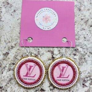 Handmade Beaded Statement Earrings